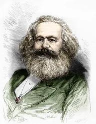 Portræt af Karl Marx (1818-1883), socialismeteoretiker og tysk revolutionær.
