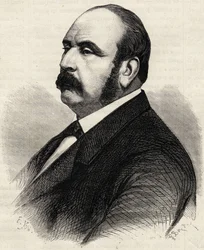 Portræt af Ledru Rollin (Ledru-Rollin) (1807-1874), fransk politiker. Indgravering af det 19. århundrede.