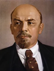 Portræt af Lenin. Anonymt maleri, sd. 20. århundrede.