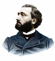 Portræt af Leon Gambetta (1838-1882), fransk politiker.