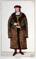 Portræt af Louis IX eller Saint Louis (1214 - 1270).