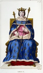 Portræt af Louis IX eller Saint Louis (1214 - 1270).