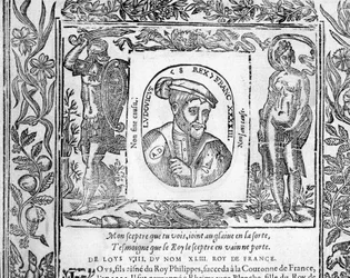 Portræt af Louis VIII Løvernes Konge af Frankrig fra 1223 til 1226.