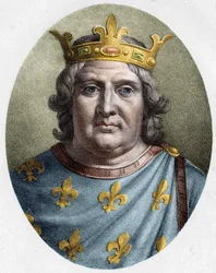 Portræt af Ludvig 6. den Tykke (1081 - 1137), konge af Frankrig