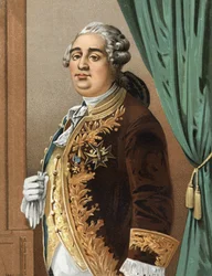 Portræt af Louis XVI (1754 - 1793) konge af Frankrig efter "berømtheder mænd og kvinder". Barcelona 1877.