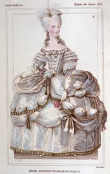 Portræt af Marie Antoinette (1755-1793) indgraveret 1830