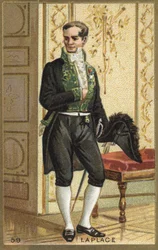 Portræt af Marquis Pierre Simon de Laplace (1749-1827), fransk astronom, matematiker og fysiker. Kromolitografi af det 19. århundrede.