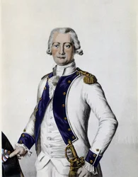 Portræt af Marquis de Lostanges, kaptajn i Forez-regimentet i 1786.