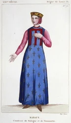 Portræt af Mathilde de Dammartin (ca. 1202-1259) eller Mahaut, grevinde af Boulogne og Dammartin (Mathilde II) og d