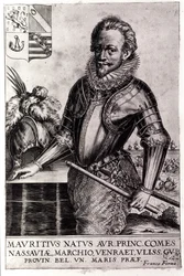 Portræt af Maurice de Nassau, Prins af Orange (f i Dillenburg