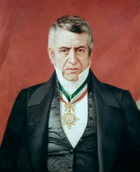 Portræt af den mexicanske præsident Jose Manuel de la Pena y Pena (1789-1850) Anonymt maleri, ca. 1847-1848 National Historical Museum, Chateau de Chapultepec Mexico