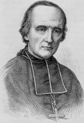 Portræt af Monsignor Darboy (1813 - 1871), ærkebiskop af Paris. Indgravering af slutningen af det 19. århundrede i "Histoire de France"" af H. Martin.