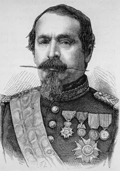 Portræt af Napoleon III (1808 - 1873). Indgravering af slutningen af det 19. århundrede i "Histoire de France"" af H. Martin.