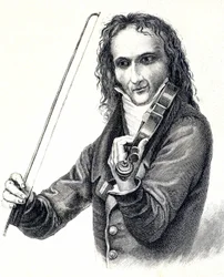 Portræt af Niccol Paganini (1782 - 1840)