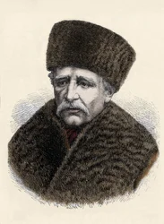 Portræt af Nils Adolf Erik (Eric) Baron Nordenskjold (Nordenskiold) (1832-1901), svensk naturforsker og opdagelsesrejsende. Stik fra slutningen af 1800-tallet.