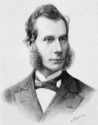 Portræt af Numa Denis Fustel de Coulanges (1830 - 1889). Indgravering af slutningen af det 19. århundrede i "Histoire de France"" af H. Martin.