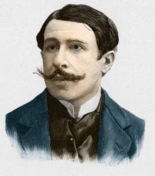 Portræt af Paul Adam (1862-1920), fransk forfatter.