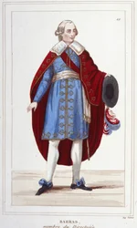Portræt af Paul Barras (1755 - 1829) gravering af det 19. århundrede