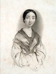 Portræt af Pauline Viardot, mezzosopran (1821-1910).