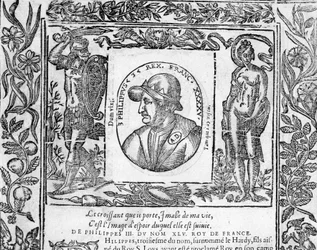 Portræt af Philip III Le Hardi, konge af Frankrig fra 1270 til 1285.