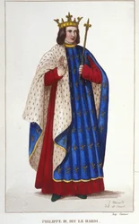 Portræt af Filip III den Hardi.gravering fra 1830