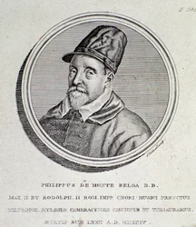 Portræt af Philippe de Monte (gravering