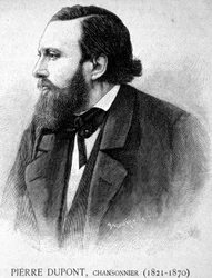Portræt af Pierre Dupont, Chansonnier (1821 -1870) - i "" Les Contemporains", n.d. slutningen af ​​det 19. århundrede.