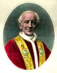 Portræt af pave Leo XIII (Leone XIII), valgt i 1878 og død i 1903