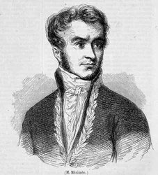 Portræt af Prosper Merimee. 1800-tals gravering.