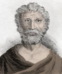 Portræt af Quintus Junius Rusticus (ca. 100-omkring 170), stoicistisk filosof. Indgravering af det 19. århundrede.