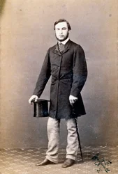Portræt af Ricciotti Garibaldi (1847-1924), søn af den italienske patriot Giuseppe Garibaldi og hans første kone Anita