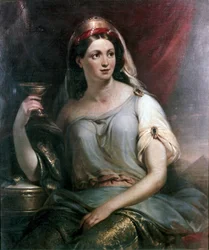 Portræt af Rosa Vercellana Guerrieri (olie på lærred)