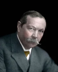 Portræt af Sir Arthur Conan Doyle (1859-1930), engelsk forfatter.