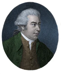 Portræt af Sir Joseph Banks (1743-1820), engelsk opdagelsesrejsende og naturforsker. Farvestik fra det 19. århundrede.