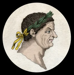 Portræt af Titus Flavius Vespasianus (Vespasian, 9-79), romersk kejser.