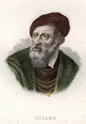 Portræt af Tiziano Vecellio (Tizianen) (1490 - 1576)