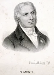 Portræt af Vincenzo Monti (1754 - 1828), italiensk digter, gravering 1800-tallet.