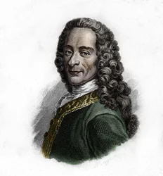 Portræt af Voltaire (1694 - 1778), fransk forfatter og filosof
