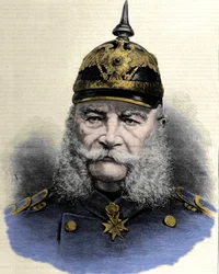 Portræt af Vilhelm I (1797-1888), konge af Preussen og kejser af Tyskland. Stik fra slutningen af 1800-tallet.