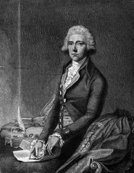 Portræt af William Pitt, kendt som den anden Pitt (1759 - 1806), britisk politiker.