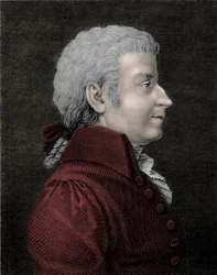 Portræt af Wolfang Amadeus Mozart ung (1756 - 1791) komponist.