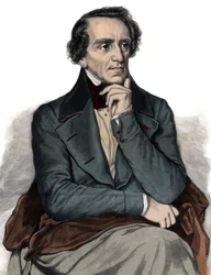 Portræt af den engelske operakomponist Giacomo Meyerbeer (1791-1864) Gravering