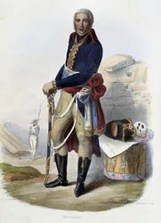 Portræt af den franske general Jean Victor (Jean-Victor) Moreau (1763-1813) - i "" Le Plutarque francais"", red. Mennechet, Paris
