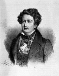 Portræt af den franske tenor Adolphe Nourrit (1802 - 1839).