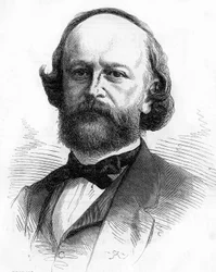 Portræt af den franske forfatter og brevmand Edouard Fournier (1819-1880).