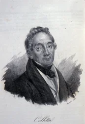 Portræt af den italienske patriot og historiker Pietro Colletta (1775-1831) Indgravering af det 19. århundrede