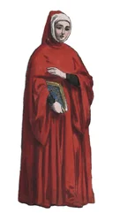 Portræt af digteren Francesco Petrarca, kaldet Petrarca (1304-1374) - stik fra „Usi e costumi di tutti i popoli dell