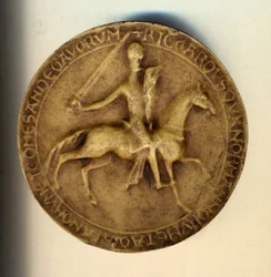 Richard I Løvehjerte (1157 - 1199) på tværs af en modstråle.