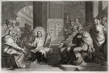 Royaumont Bibelen, Det Nye Testamente: Jesus i templet blandt lægerne.