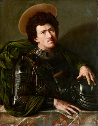 ""Saint George"" Anonymt maleri omkring 1540 - Olie på træ, Dim 93,5x73,5 cm Kunsthistorisk Museum, Wien